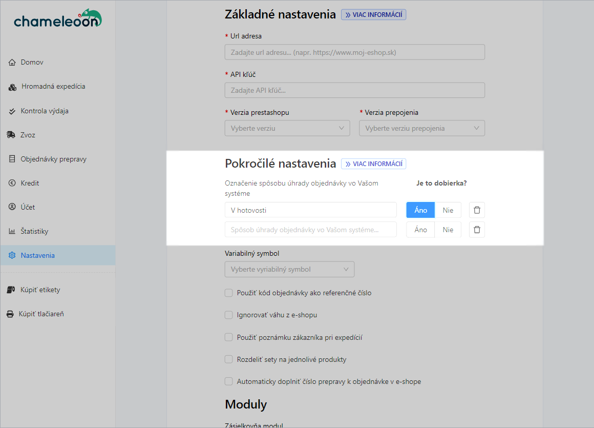 PrestaShop - označenie spôsobu úhrady objednávky