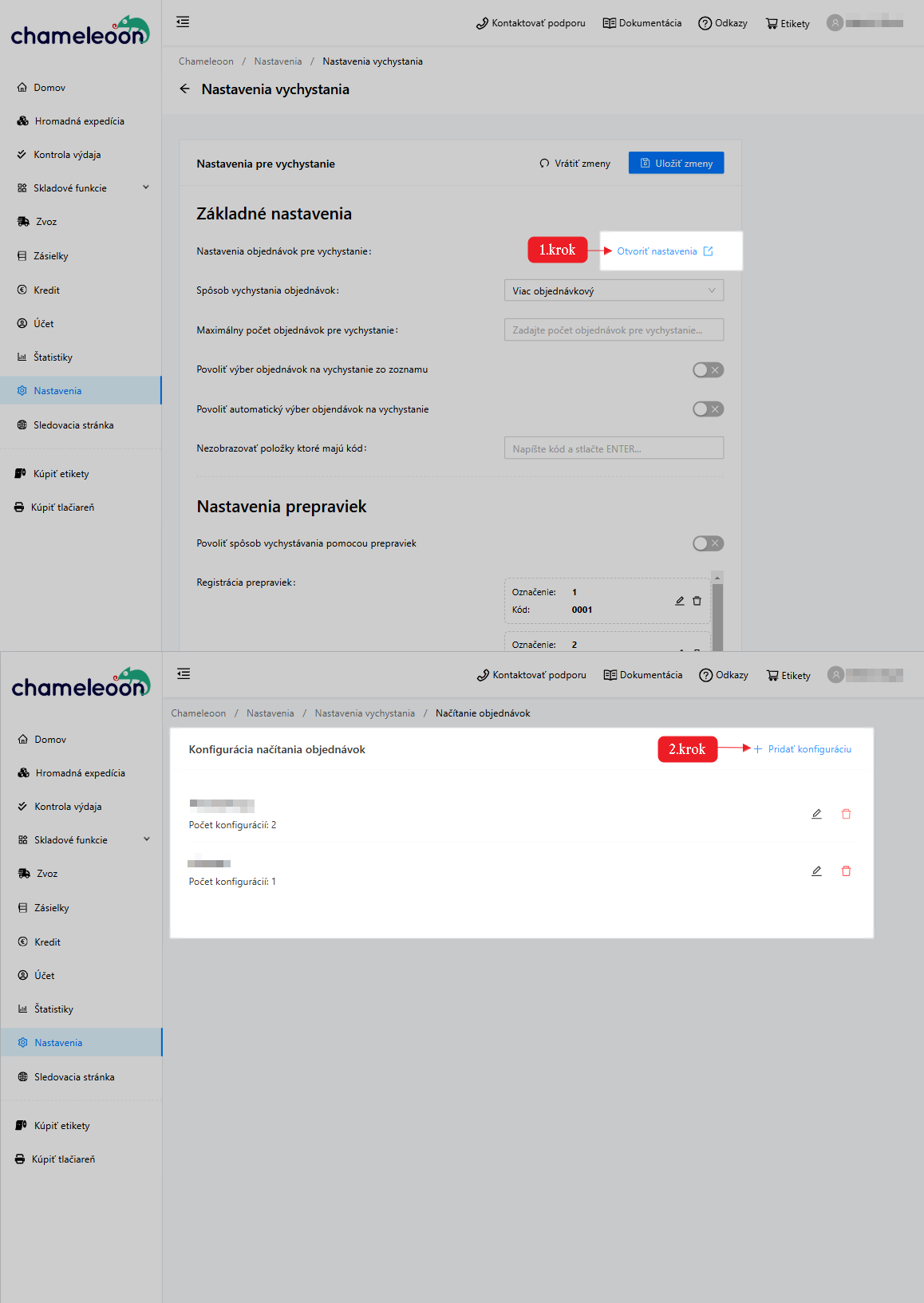 Picking-konfigurácia