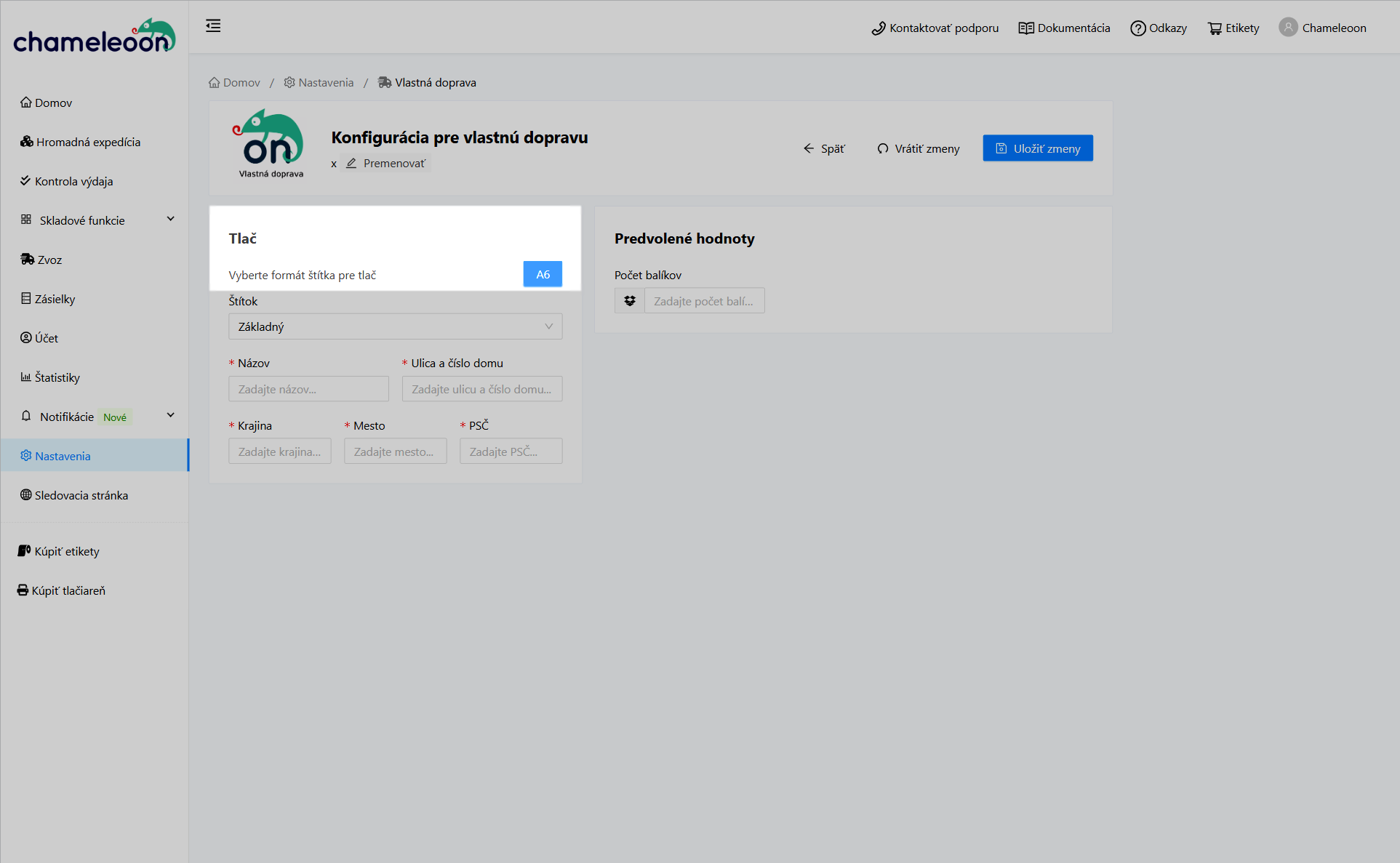 Vlastna doprava - tlač štítkov Vlastna doprava - tlač štítkov