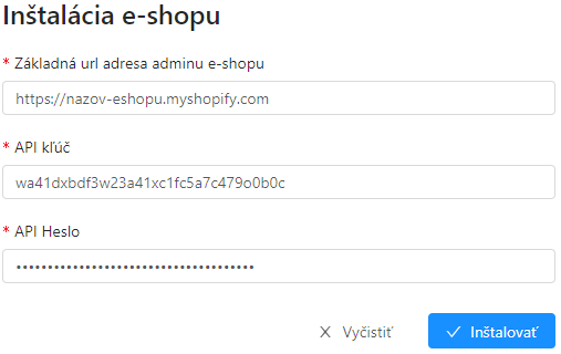 Shopify instalacia